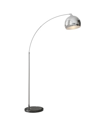  Lampada da Terra Vintage ad Arco con Asta Regolabile, Interruttore a Pedale, Attacco E27, Argento