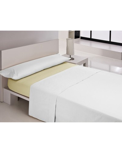 Lenzuolo con Angoli Aderenti Happy Home Ala Francese, Giallo