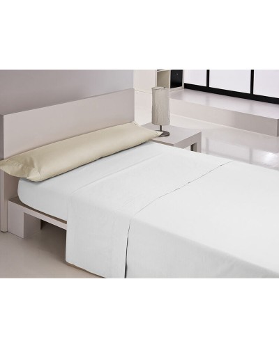 Happy Home French Flap Pillowcase in Beige, 144 Thread Count for Luxurious and Comfortable Sleep
