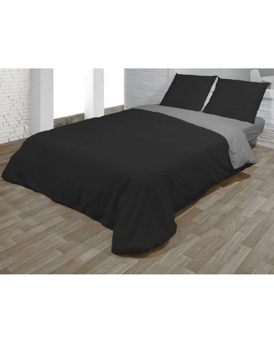 Funda nórdica Hosteline VEGAS Negro Solapa Francesa (140x200/220x240 cm)
