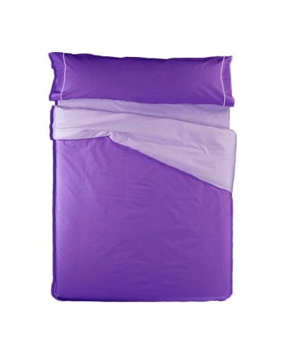 Housse de couette double Hosteline VEGAS Mauve 2 pièces
