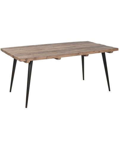 Esstisch Home ESPRIT Schwarz natürlich Eisen Recyceltes Holz 180 x 90 x 76 cm