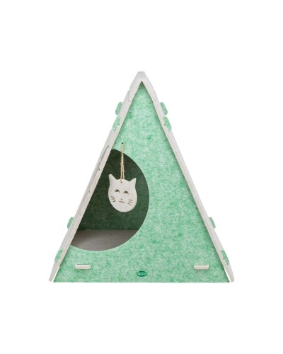 Grotte pour chat Trixie Lucy Vert Sable 46 x 50 x 38 cm Tipi