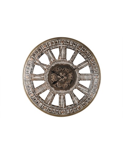 Horloge Murale Home ESPRIT Doré Fer Loft 117 x 9,5 x 117 cm