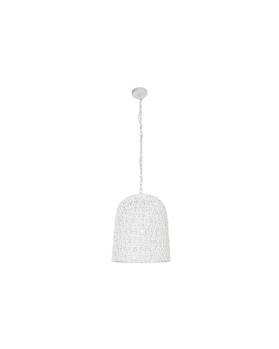 Suspension Home ESPRIT Blanc Bois Fer 50 W 58 x 58 x 71 cm
