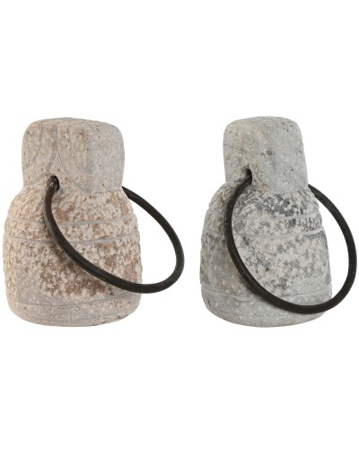 Door stop Home ESPRIT Stone Iron 15 x 15 x 26 cm