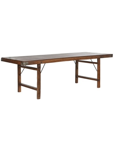 Fällbord Home ESPRIT Naturell Återvunnet Trä 240 x 90 x 77 cm