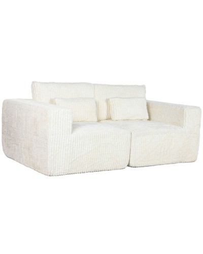 Canapé Home ESPRIT Crème Scandi 220 x 158 x 91 cm