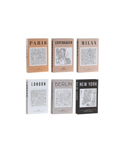 Coffre-fort en forme de livre Home ESPRIT Multicouleur Carton (6 Unités)