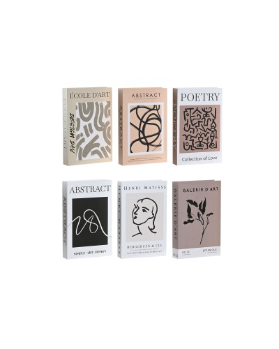 Book-shaped safe Home ESPRIT Multicolour Cardboard (6 Units)