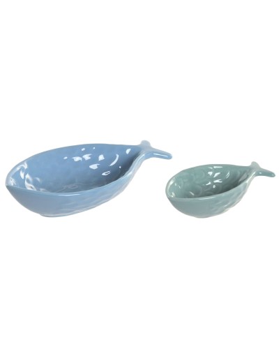 Centerpiece Home ESPRIT Blue Turquoise Mediterranean (2 Units)