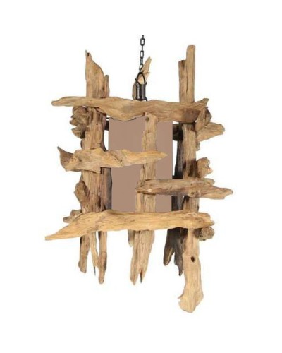 Ceiling Light Home ESPRIT Brown Teak 50 X 50 X 79 CM