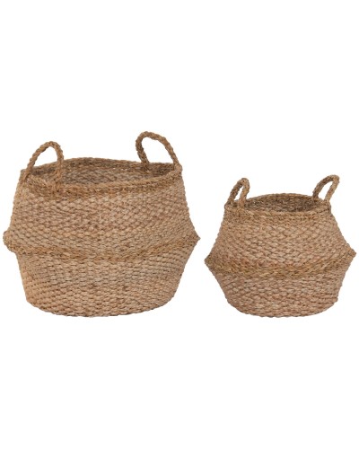 Basket spelset Home ESPRIT Natuurlijk Jute Zeegras (2 Onderdelen)