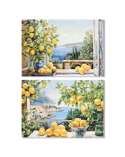 Bild Home ESPRIT Gelb Blau Mediterraner 100 x 3 x 70 cm (2 Stück)