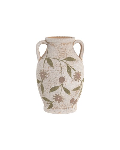 Vase Home ESPRIT Brown Ceramic Flowers Shabby Chic 16 x 16 x 25 cm