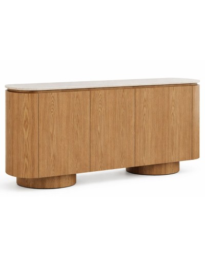 Aparador Home ESPRIT Marrón claro Granito Madera MDF 180 x 40 x 85 cm