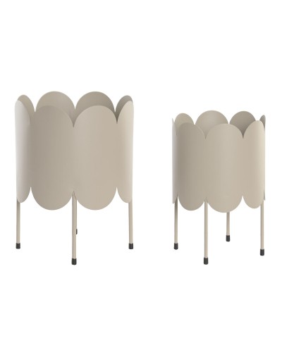 Grondlegger Home ESPRIT Crème Ijzer Stads 23 x 23 x 30 cm (2 Onderdelen)