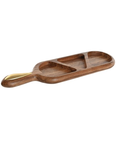 Plateau apéritif Home ESPRIT Doré Naturel 46 x 13,5 x 2,5 cm