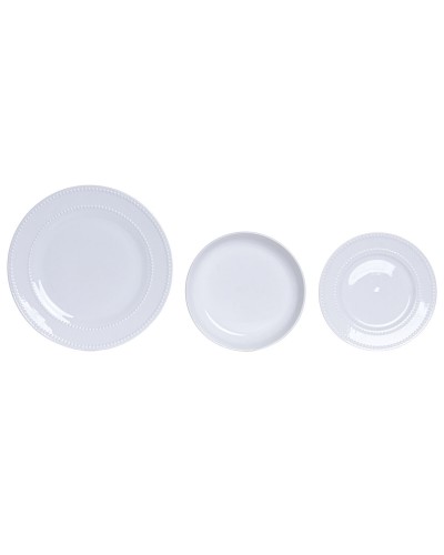 Dinnerware Set Home ESPRIT White Porcelain Glam 18 Pieces