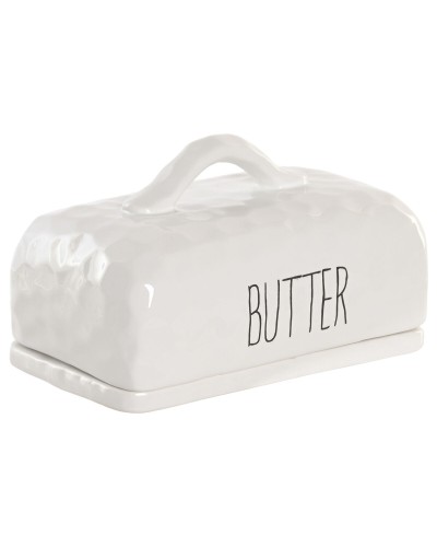 Butter Dish Home ESPRIT Porcelain 19 X 11,4 X 11 CM