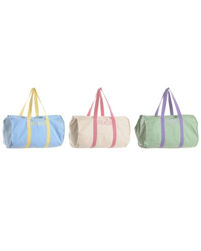 Sac de plage Home ESPRIT Bleu Blanc Vert polialgodon 60 x 38 x 38 cm (3 Unités)