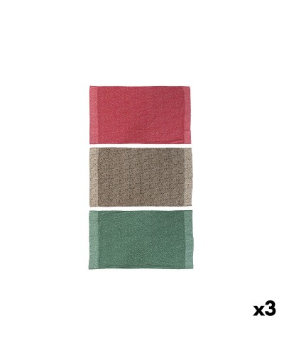 Toalla de Playa Home ESPRIT Marrón Verde Rosa Poliéster Algodón (3)