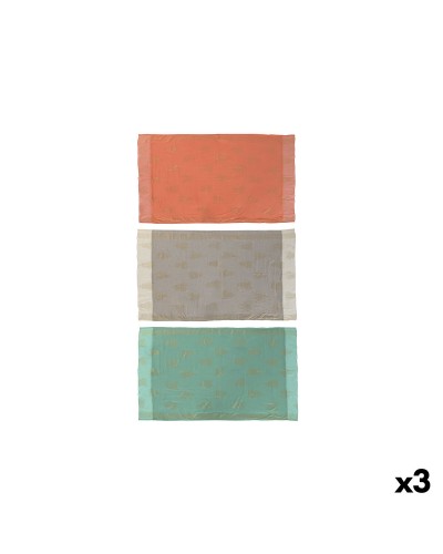 Beach Towel Home ESPRIT Green Beige Golden Coral Polyester Cotton (3)