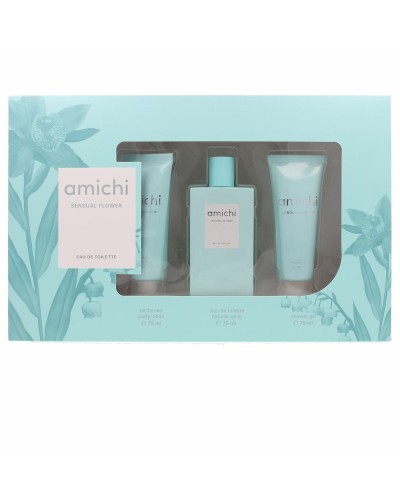 Parfumset voor Dames Amichi Sensual Flower 3 Onderdelen