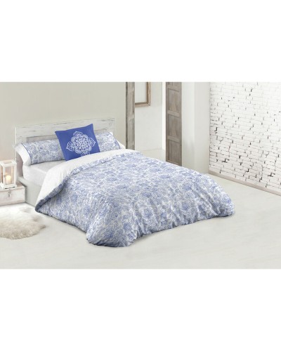 Ensemble de housse de couette Hosteline AZAHAR bleu clair, taille française, 2 pièces
