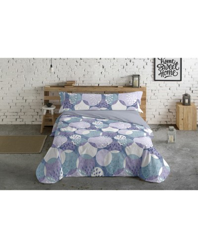 Dekbedovertrek set Hosteline Circulos Blauw Bed van 150 3 Onderdelen