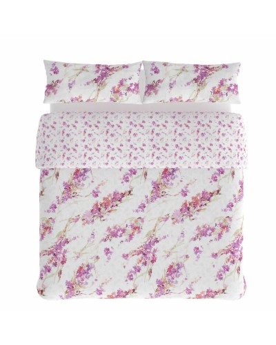 Hosteline SPRING Bettwäsche-Set, Französische Flügel, Malve, 2-teilig
