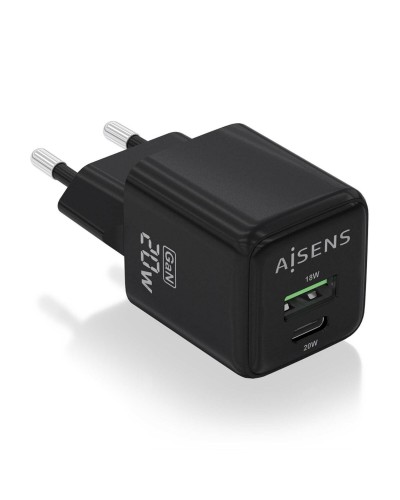 Wall Charger Aisens ASCH-20W2P011-BK Black