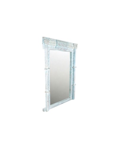 Wall mirror Romimex Beige Teak 143 x 195 x 27 cm