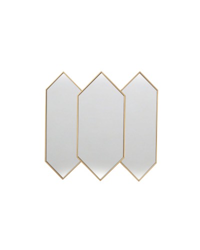 Wall mirror Romimex Golden Metal Rhombus 5 x 69 x 70 cm