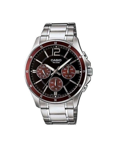 Miesten rannekellot Casio MULTIFUNCTION CALENDAR - BLACK & BORDEAUX (Ø 43,5 mm)