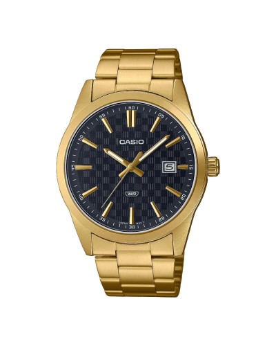 Reloj Hombre Casio DATE CARBON LOOK DIAL - GOLD SERIE - BLACK (Ø 41 mm)
