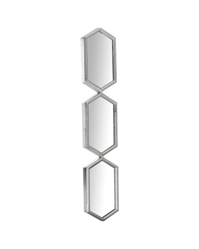 Wandspiegel Alexandra House Living Silberfarben Metall Geometrisch 5 x 16 x 81 cm