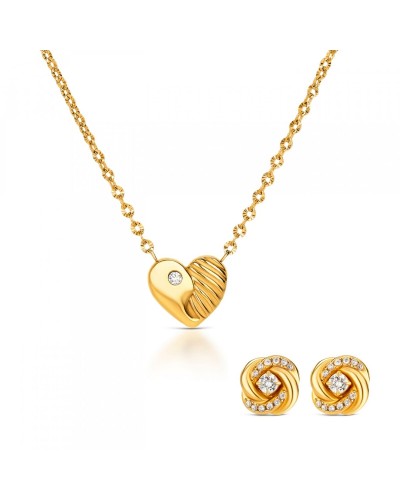 Sets aus Halsketten und passenden Ohrringen für Damen One Jewels OJSET23G Gold