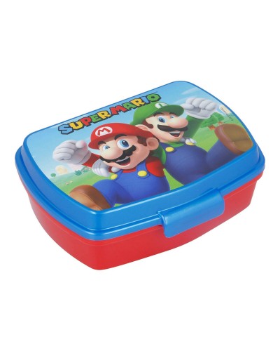 Broodtrommel Super Mario Plastic Rood Blauw (17 x 5.6 x 13.3 cm)