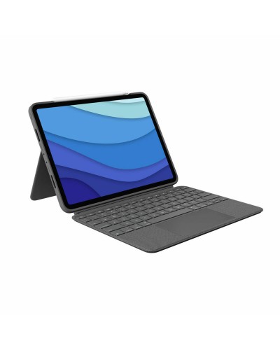 Custodia per iPad + Tastiera Logitech 920-010145 Grigio QWERTY