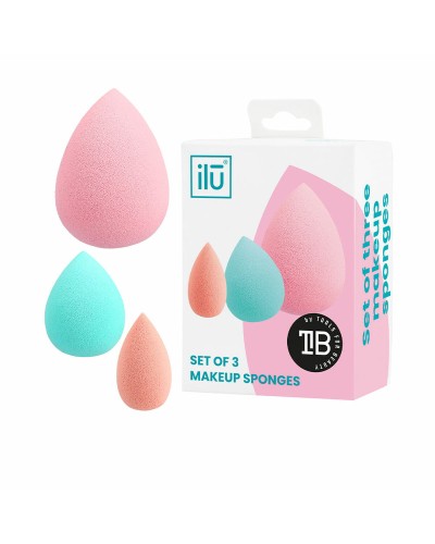 Make-up Spons Ilū Esponjas Lote Multicolour 3 Onderdelen