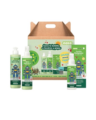 Set mit Kinderkosmetik Nosa Healthcare PROTECT Apfel Anti-Läuse 4 Stücke