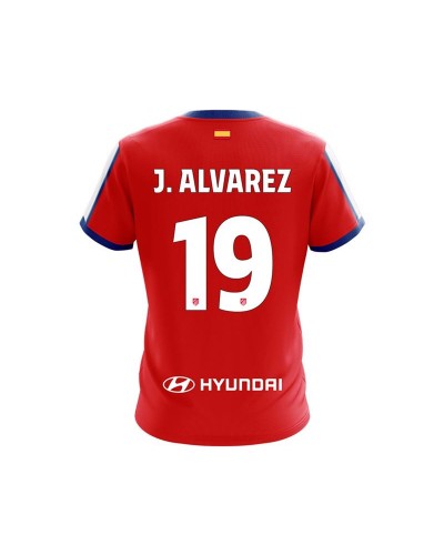 Maglia a Maniche Corte Unisex Atlético Madrid Official  Rosso (XL)