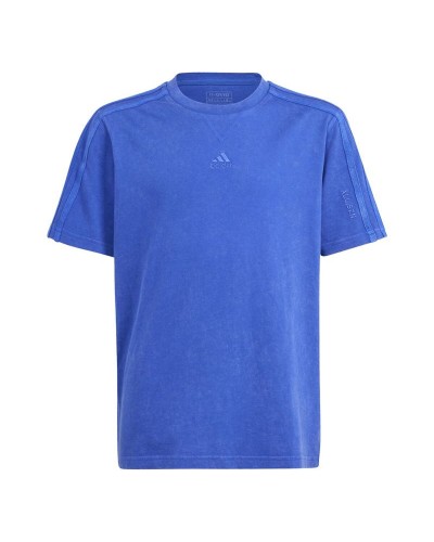Barn T-shirt med kortärm Adidas IS4648 7-8 år Blå