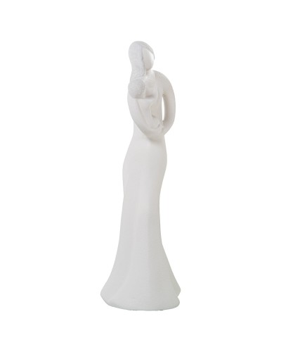 Figura Decorativa Alexandra House Living Beige Cerámica Mujer Bebé 15 x 15 x 47 cm