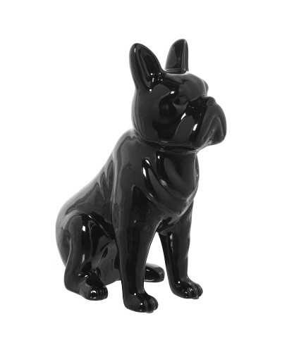 Prydnadsfigur Alexandra House Living Svart Keramik Hund 14 x 25 x 34 cm