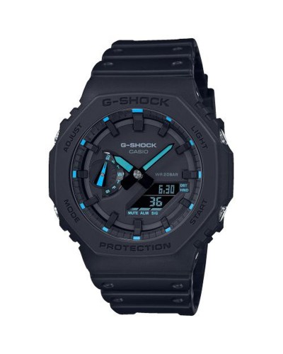 Horloge Heren Casio G-Shock OAK - NEON BLUE INDEX Zwart (Ø 45 mm)