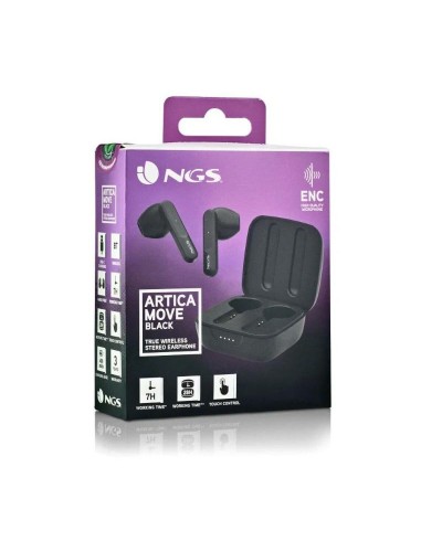 Hoofdtelefoon met microfoon NGS ARTICAMOVEWHITE Wit