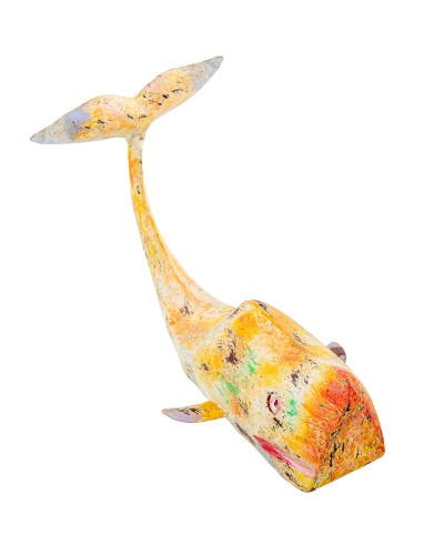 Ballena Decorativa Alexandra House Living de Hierro Amarillo, 47 x 26 x 29 cm
