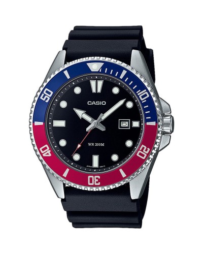 Herrklocka Casio DIVER DATE 200M - BLACK Svart (Ø 44 mm)